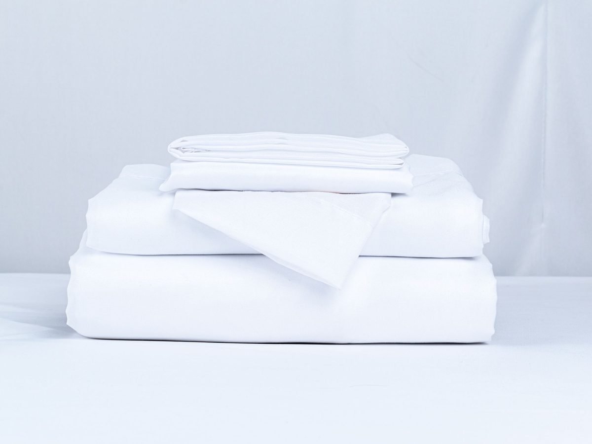 Crisp folded bed linen